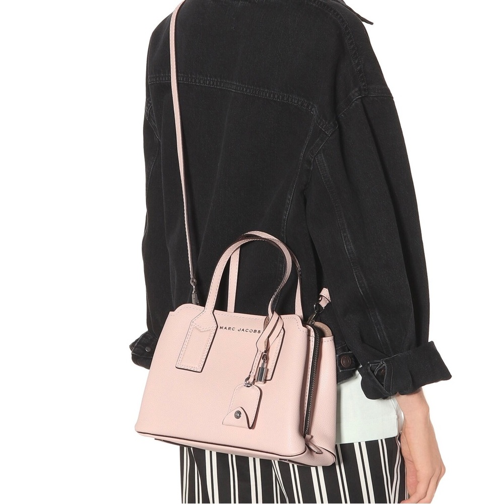 $425 Marc Jacobs Editor 29 Pearl Pink Pebble Leather Satchel Crossbody Bag